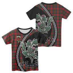 ScotsTee Shop Scottish MacDuff (McDuff) Family Crest Tartan Cotton T-shirt Alba Thistle Inspired