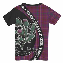 ScotsTee Shop Scottish McCall (Caithness) Family Crest Tartan Cotton T-shirt Alba Thistle Inspired