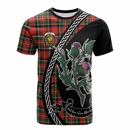 ScotsTee Shop Scottish Lyle Family Crest Tartan Cotton T-shirt Alba Thistle Inspired