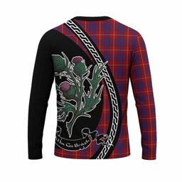 ScotsTee Shop Scottish Hamilton Family Crest Tartan Cotton T-shirt Alba Thistle Inspired