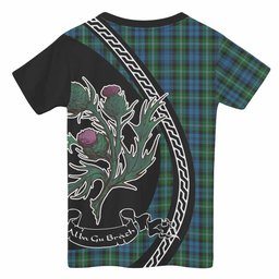 ScotsTee Shop Scottish Lyon Family Crest Tartan Cotton T-shirt Alba Thistle Inspired