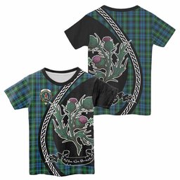 ScotsTee Shop Scottish Lyon Family Crest Tartan Cotton T-shirt Alba Thistle Inspired