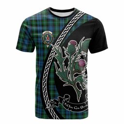 ScotsTee Shop Scottish Lyon Family Crest Tartan Cotton T-shirt Alba Thistle Inspired