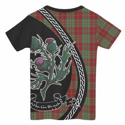 ScotsTee Shop Scottish Leask Family Crest Tartan Cotton T-shirt Alba Thistle Inspired