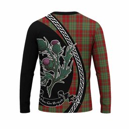 ScotsTee Shop Scottish Leask Family Crest Tartan Cotton T-shirt Alba Thistle Inspired
