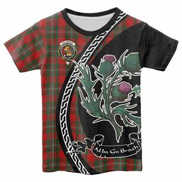 ScotsTee Shop Scottish MacGregor (McGregor) Family Crest Tartan Cotton T-shirt Alba Thistle Inspired