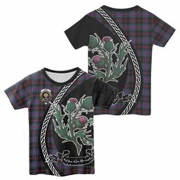 ScotsTee Shop Scottish Nairn Family Crest Tartan Cotton T-shirt Alba Thistle Inspired