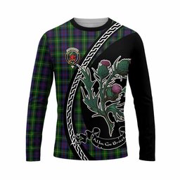 ScotsTee Shop Scottish Farquharson Family Crest Tartan Cotton T-shirt Alba Thistle Inspired