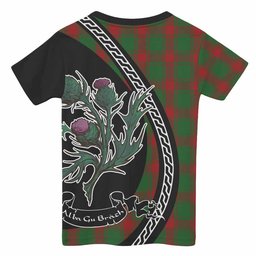 ScotsTee Shop Scottish Middleton Family Crest Tartan Cotton T-shirt Alba Thistle Inspired
