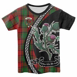 ScotsTee Shop Scottish MacPhail (McPhail) Family Crest Tartan Cotton T-shirt Alba Thistle Inspired