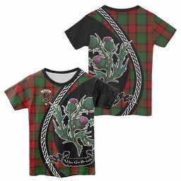 ScotsTee Shop Scottish MacPhail (McPhail) Family Crest Tartan Cotton T-shirt Alba Thistle Inspired
