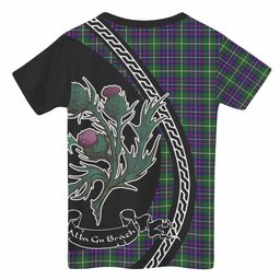 ScotsTee Shop Scottish Inglis Family Crest Tartan Cotton T-shirt Alba Thistle Inspired