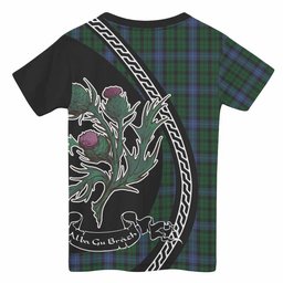 ScotsTee Shop Scottish MacIntyre (McIntyre) Family Crest Tartan Cotton T-shirt Alba Thistle Inspired