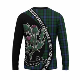 ScotsTee Shop Scottish MacIntyre (McIntyre) Family Crest Tartan Cotton T-shirt Alba Thistle Inspired