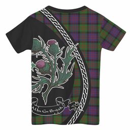 ScotsTee Shop Scottish MacDonald (McDonald) Family Crest Tartan Cotton T-shirt Alba Thistle Inspired
