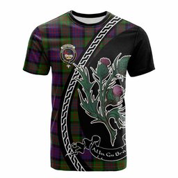 ScotsTee Shop Scottish MacDonald (McDonald) Family Crest Tartan Cotton T-shirt Alba Thistle Inspired