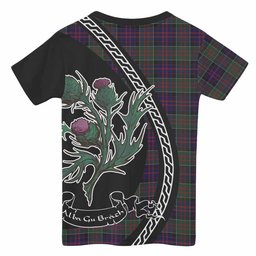 ScotsTee Shop Scottish MacDonald (McDonald) of Clanranald Family Crest Tartan Cotton T-shirt Alba Thistle Inspired