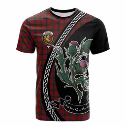 ScotsTee Shop Scottish Nicolson Family Crest Tartan Cotton T-shirt Alba Thistle Inspired