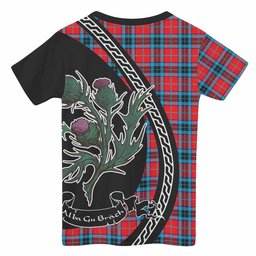 ScotsTee Shop Scottish MacTavish (McTavish) Family Crest Tartan Cotton T-shirt Alba Thistle Inspired