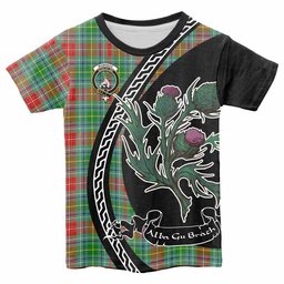 ScotsTee Shop Scottish Muirhead Family Crest Tartan Cotton T-shirt Alba Thistle Inspired