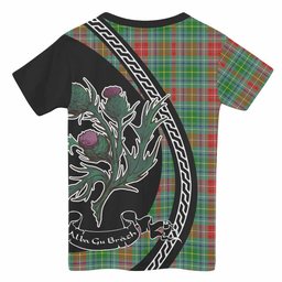 ScotsTee Shop Scottish Muirhead Family Crest Tartan Cotton T-shirt Alba Thistle Inspired