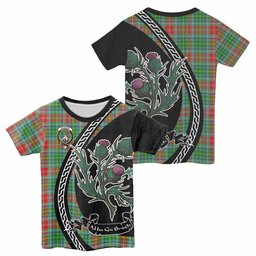 ScotsTee Shop Scottish Muirhead Family Crest Tartan Cotton T-shirt Alba Thistle Inspired