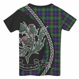 ScotsTee Shop Scottish Malcolm Family Crest Tartan Cotton T-shirt Alba Thistle Inspired