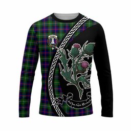 ScotsTee Shop Scottish Malcolm Family Crest Tartan Cotton T-shirt Alba Thistle Inspired