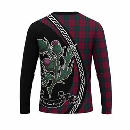 ScotsTee Shop Scottish Lindsay Family Crest Tartan Cotton T-shirt Alba Thistle Inspired