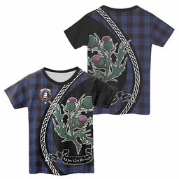 ScotsTee Shop Scottish Home (Hume) Family Crest Tartan Cotton T-shirt Alba Thistle Inspired