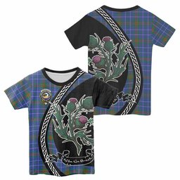 ScotsTee Shop Scottish Edmonstone Family Crest Tartan Cotton T-shirt Alba Thistle Inspired
