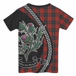 ScotsTee Shop Scottish Ramsay Family Crest Tartan Cotton T-shirt Alba Thistle Inspired