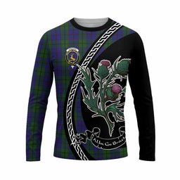ScotsTee Shop Scottish Strachan Family Crest Tartan Cotton T-shirt Alba Thistle Inspired