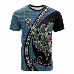 ScotsTee Shop Scottish Pitcairn Family Crest Tartan Cotton T-shirt Alba Thistle Inspired