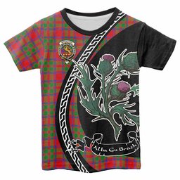 ScotsTee Shop Scottish MacIntosh (McIntosh) Family Crest Tartan Cotton T-shirt Alba Thistle Inspired