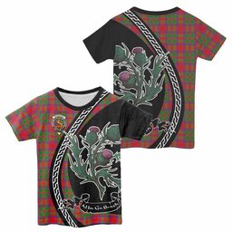 ScotsTee Shop Scottish MacIntosh (McIntosh) Family Crest Tartan Cotton T-shirt Alba Thistle Inspired