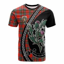 ScotsTee Shop Scottish Stewart (Stuart) Family Crest Tartan Cotton T-shirt Alba Thistle Inspired