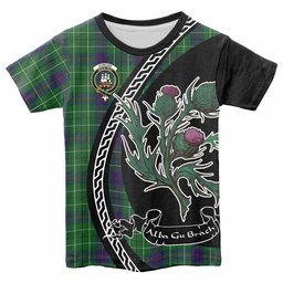 ScotsTee Shop Scottish Duncan Family Crest Tartan Cotton T-shirt Alba Thistle Inspired