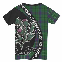 ScotsTee Shop Scottish Duncan Family Crest Tartan Cotton T-shirt Alba Thistle Inspired