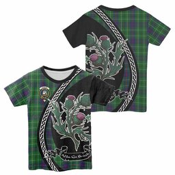 ScotsTee Shop Scottish Duncan Family Crest Tartan Cotton T-shirt Alba Thistle Inspired