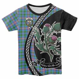 ScotsTee Shop Scottish Ralston Family Crest Tartan Cotton T-shirt Alba Thistle Inspired