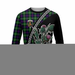 ScotsTee Shop Scottish Sutherland Family Crest Tartan Cotton T-shirt Alba Thistle Inspired