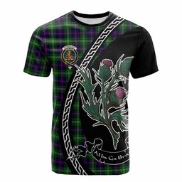 ScotsTee Shop Scottish Sutherland Family Crest Tartan Cotton T-shirt Alba Thistle Inspired