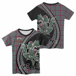 ScotsTee Shop Scottish Spence (Spens) Family Crest Tartan Cotton T-shirt Alba Thistle Inspired