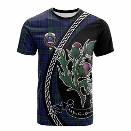 ScotsTee Shop Scottish Weir Family Crest Tartan Cotton T-shirt Alba Thistle Inspired