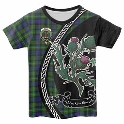 ScotsTee Shop Scottish Rollo Family Crest Tartan Cotton T-shirt Alba Thistle Inspired