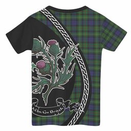 ScotsTee Shop Scottish Rollo Family Crest Tartan Cotton T-shirt Alba Thistle Inspired