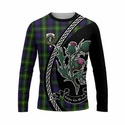 ScotsTee Shop Scottish Watson Family Crest Tartan Cotton T-shirt Alba Thistle Inspired