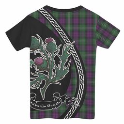 ScotsTee Shop Scottish Wilson Family Crest Tartan Cotton T-shirt Alba Thistle Inspired