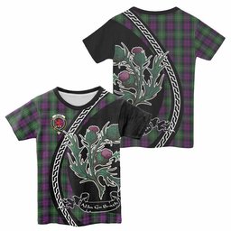 ScotsTee Shop Scottish Wilson Family Crest Tartan Cotton T-shirt Alba Thistle Inspired